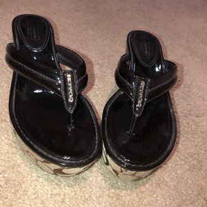 Coach Signature Platform Sandals - Size 10